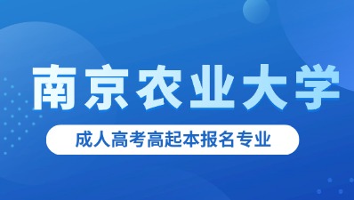 南京农业大学成人高考报名专业