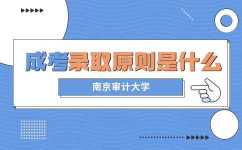 2024年南京审计大学成人高考录取原则