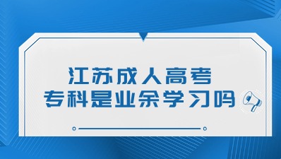 江苏成人高考专科是业余学习吗